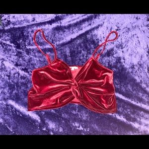 Womens velvet crop top